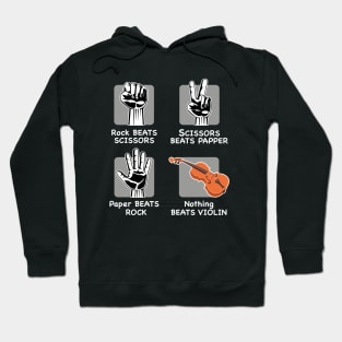 Violin Rock Paper Scissors Violin for Viola Players and Musicians Hoodie